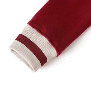 Sweat-shirt unisexe rouge à col rond, coupe classique, en coton tricoté, couleur unie, pull décontracté, style hiver, broderie Delta Crimson DST - Product Image 3