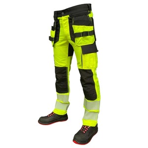 Heavy Duty Multi-Pocket Workwear Pants High Visibility Reflective Safety <b>Trousers</b> Men Construction <b>Cargo</b> Pants Utility Uniforms - Product Image 4