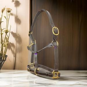 Horse Riding Equestrian <b>Halter</b> Brown Bombshell Leather Cattle Show <b>Halter</b> - Product Image 1