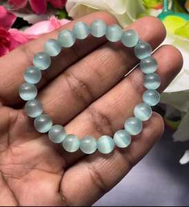 ลูกปัดหยกธรรมชาติทรงกลมขนาด 8 มม. ขัดเงาสำหรับทำสร้อยข้อมือ - Product Image 1