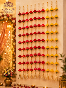 Guirlande de perles de fleurs artificielles indiennes faites à la main, très vendue, pour mariage, fête, Haldi, Mehndi, décoration murale, remise de diplôme, décoration intérieure - Product Image 1