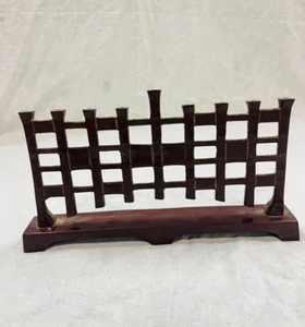 Nouvelle Ménorah Hanoucca Artisanale en Aluminium Poli Marron de 5,5 Pouces, Style Moderne |   Candélabre compact à 9 branches résistant à la chaleur - Product Image 1