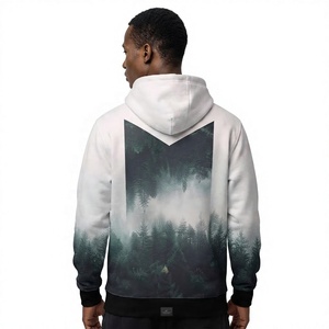 Sudadera con Capucha para Hombre, Estampado Forestal, Sublimación, Corte Regular, Informal, para Otoño, 100% Poliéster, Tejido Transpirable - Product Image 2
