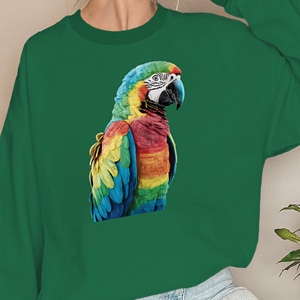Plumas coloridas loro sudaderas de mujer - Product Image 1