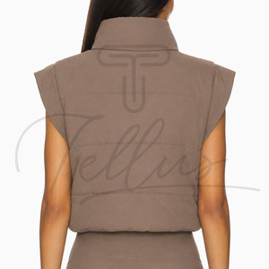 Chaleco Acolchado de Invierno de Alta Calidad Hecho en Pakistán, Ropa de Abrigo Corta para Mujer, Diseño Personalizado, Venta al Por Mayor, Ropa Tellus Impermeable - Product Image 2