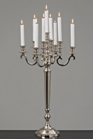 Candélabre en aluminium doré pour mariage et Noël, porte-bougie pour la décoration de la maison - Écologique, fait main, taille personnalisée disponible