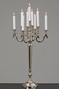 Candélabre en aluminium doré pour mariage et Noël, porte-bougie pour la décoration de la maison - Écologique, fait main, taille personnalisée disponible - Product Image 6