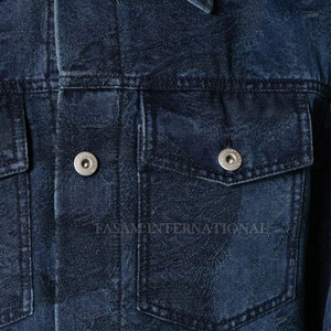 Chaqueta de Mezclilla para Hombre de Estilo Único, Chaqueta de Mezclilla de Color Sólido para Hombre, Chaqueta de Mezclilla para Hombre en Stock - Product Image 6