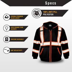 Chaqueta de Seguridad Corporativa Personalizable con Bandas Reflectantes de Alta Visibilidad, 100% Poliéster, Ropa de Trabajo Funcional para Personal de Tierra de Aeropuertos y Puertos - Product Image 5