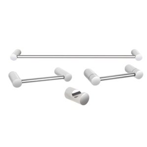 Juego de Accesorios de Baño de Acero Inoxidable Pulido de 4 Piezas, Estilo Europeo, Moderno, para Montar en la Pared, para Uso en Hoteles y Hogares - Product Image 1