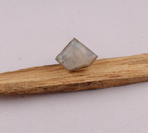 Fancy Shape Rainbow Moonstone <b>Ring</b> 925 Sterling <b>Silver</b> Jewelry Unique Cut Blue Fire Gemstone <b>Ring</b> Vintage Style <b>Statement</b> <b>Ring</b> - Product Image 5