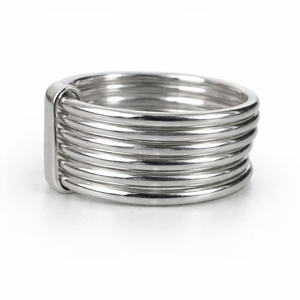 Sterling <b>Silver</b> Multi Layer <b>Stacking</b> <b>Ring</b> Interconnected Band Boho Statement Jewelry Featuring Elegant Layered Design Artisan - Product Image 5