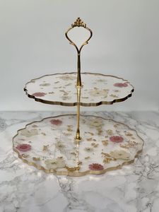 Round Resin Cake <b>Stand</b> with Premium Quality Material Perfect for Cake Presentation Bakery Display and Home Decor - Product Image 6