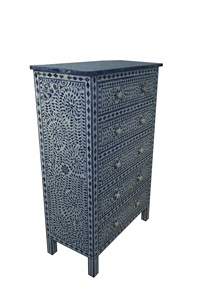 ILAHI's Bone Inlay <b>Drawer</b> Modern Design Agate Detailing <b>Storage</b> Portable Home Furniture - Product Image 4
