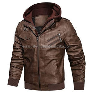 Vestes de moto en cuir formelles pour hommes de haute qualité avec logo personnalisé |   Nouveautés OEM/ODM à la mode en vente - Product Image 5