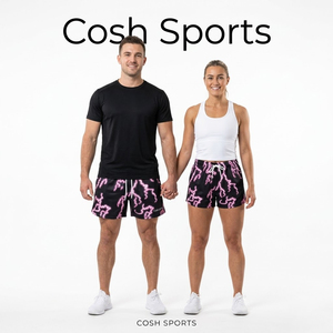 Pantalones Cortos Deportivos de Malla con Estampado Lightning, Transpirables y Ligeros, con Cordón Ajustable, Ropa Deportiva Personalizada OEM/ODM para Fitness - Product Image 1