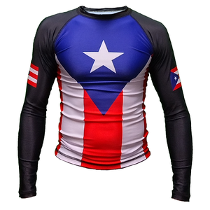 Rashguards sublimés de haute qualité, vêtements d'arts martiaux, t-shirts de compression à manches courtes, rashguard BJJ MMA Grappling - Product Image 6