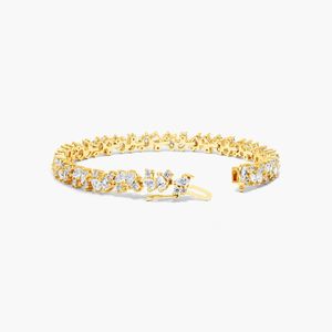 Bracelet tennis fantaisie en diamants de laboratoire cultivés en or blanc - Product Image 2