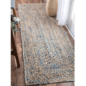 Beautiful Bohemian Designer Woven Jute <b>Rug</b> Handmade Custom Circle Braided Carpet Washable Feature - Product Image 1