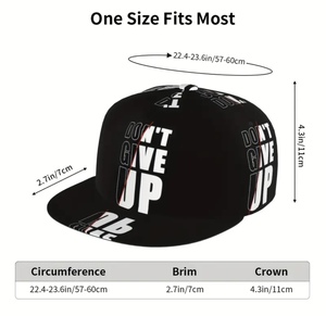 Casquette de baseball unisexe en sergé 100 % coton imperméable, ajustable avec fermeture snapback, motif imprimé, légère, pour l'extérieur - Product Image 2
