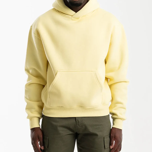 Good Quality 400 Grams Zipper-Up Winter Solid Drop Shoulder 100% Cotton Custom Heavyweight <b>Thick</b> <b>Fleece</b> Plain Dyed Hoodies - Product Image 2