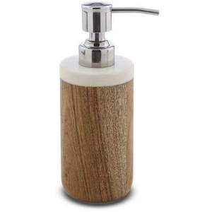 ที่จ่ายสบู่ไม้ขัดเงาสีขาว งานแฮนด์เมด อุปกรณ์เสริมสำหรับห้องน้ำ - Product Image 3