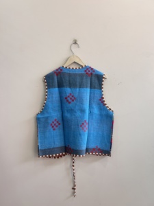 Women Vintage <b>Kantha</b> Waistcoat <b>Jacket</b> Unisex Sleeveless Cotton <b>Kantha</b> <b>Jacket</b> with Pockets Breathable Waistcoat for Women - Product Image 6