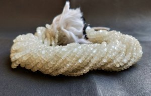 Cuentas facetadas de piedra lunar blanca natural AAA de 13.5 pulgadas, cuentas de piedra lunar blanca de 4 mm para la fabricación de joyas y manualidades - Product Image 6