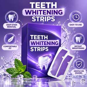 Tiras Blanqueadoras de Dientes al Por Mayor con Xilitol y Sin Peróxido, Marca Personalizada, Kit de Blanqueamiento Dental de 28 Pares para Uso Comercial - Product Image 3