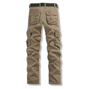 Pantalon cargo décontracté pour homme, design élégant, haute qualité, nouveau coton polyester, couleur unie, léger, respirant, toile pour le streetwear - Product Image 2