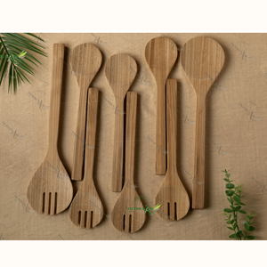 Serveurs de salade en bambou fabriqués à la main les plus vendus ustensiles de cuillère colorés d'une capacité de 10ml d'ustensiles de cuisine du Vietnam pour les cadeaux - Product Image 1