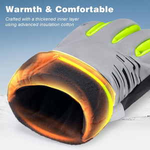 Gants en cuir marron de haute qualité pour hommes, mitaines chaudes d'hiver à écran tactile pour activités de plein air et usage quotidien, style uni et tendance - Product Image 4
