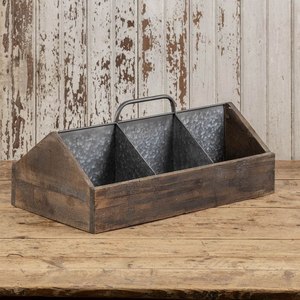 Organisateur de rangement en bois moderne avec poignée - Boîte portable durable pour cuisine, salle de bain, bureau - Product Image 2