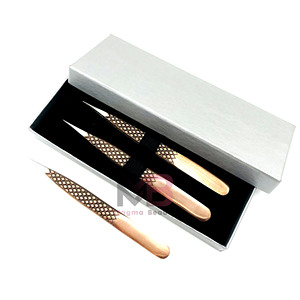 Pinces à cils de qualité supérieure à pointe en fibre et non en fibre pour une isolation précise des cils, extensions de volume, instruments de beauté - Product Image 3
