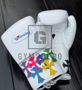 Conjunto de Boxeo Azul Personalizable de Alta Calidad, Cuero Vacuno Genuino, Cierre con Cordones, Guantes de Artes Marciales con Muñequera Ajustable - Product Image 4
