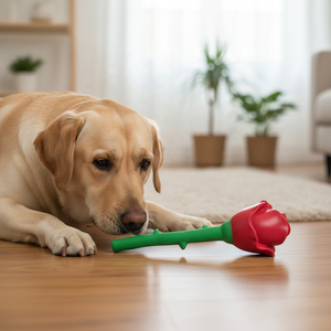 Jouets pour chiens en latex <span class=keywords><strong>de</strong></span> caoutchouc naturel 100% non toxique, en forme <span class=keywords><strong>de</strong></span> <span class=keywords><strong>rose</strong></span>, populaires pour l'entraînement, <span class=keywords><strong>la</strong></span> Saint-Valentin et l'amour, vente en gros, fabricant - Product Image 3