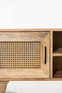 เฟอร์นิเจอร์ทันสมัยล่าสุด ตู้วางทีวีไม้มะม่วงสีขาวสำหรับห้องนั่งเล่นและห้องนอน สไตล์โมเดิร์นอินดัสเทรียลสุดหรู รุ่นใหม่ล่าสุด ปี 2026 - Product Image 3