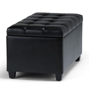 Panca contenitore Midnight Black Sienna: Sgabelli e pouf eleganti - Product Image 5