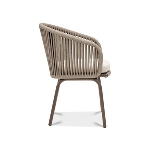 Fauteuil moderne avec coussin en tissu, pieds en bois, dossier imperméable, chaise de salle à manger légère pour appartement, mobilier de maison - Product Image 4