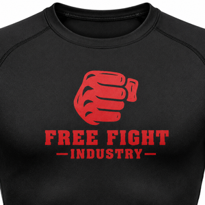 Rashguard à manches longues pour homme Free Fight Industry, noir, séchage rapide, respirant, écologique, UPF50+, antibactérien, entraînement MMA BJJ - Product Image 6