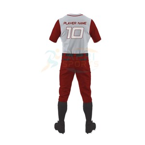 Reasonable Price Breathable V-Neck Button Down Shirts & Pants Sets Breathable Piping Design Team Name Print <b>Baseball</b> Uniforms - Product Image 4
