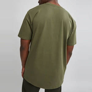 T-shirt décontracté à col rond en soie/coton personnalisé Sun Fade pour homme – Vêtement d'été vierge tricoté, coupe régulière, respirant, à manches courtes - Product Image 3