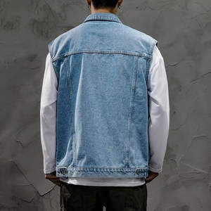Nuevo chaleco vaquero de color sólido de secado rápido de alta calidad para hombre, sin mangas, estilo casual, para uso diario. - Product Image 4