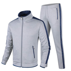 Nouvel ensemble de survêtement gris-bleu pour homme 2026 – Veste zippée intégrale, poches latérales, pantalon à cordon de serrage – Tenue décontractée d'automne respirante, coupe régulière - Product Image 4