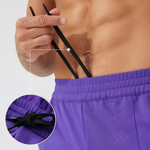 Shorts de course Bermuda pour hommes, séchage rapide, respirants, taille élastique, couleur unie, pour entraînement sportif, avec poches - Product Image 3