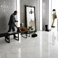 Carreaux en porcelaine vitrifiée Genoa Bianco 800x800mm 32x32 polis et émaillés, design pour sols de salle de bain extérieurs au Sénégal
