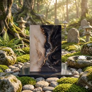 Black White Gold Marble Pattern Tablet <b>Memorial</b> Tribute Decor Panel for Funeral Tribute <b>Wall</b> Display - Product Image 6