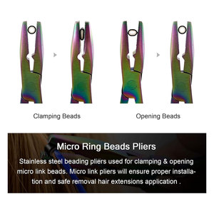 Kit de Extensiones de Cabello con Micro Anillas, Juego de Herramientas Profesionales para Extensiones de Cabello con Pinzas, Aguja de Bucle, Gancho para Remover Cuentas - Product Image 4