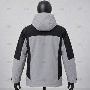 เสื้อแจ็คเก็ตพัฟเฟอร์บุขนแกะสำหรับผู้ชาย มีฮู้ด ตัดต่อสีสัน ระบายอากาศได้ดี สไตล์สปอร์ต เหมาะสำหรับฤดูหนาว ปิดด้วยซิป ทรงปกติ ผลิตจากโพลีเอสเตอร์ - Product Image 3