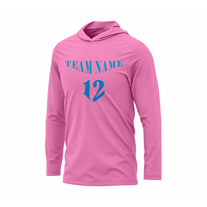 Maillot de football personnalisé bleu à manches longues avec capuche, nom de l'équipe imprimé par sublimation, évacuation de l'humidité, vêtements unisexes pour adultes - Product Image 6